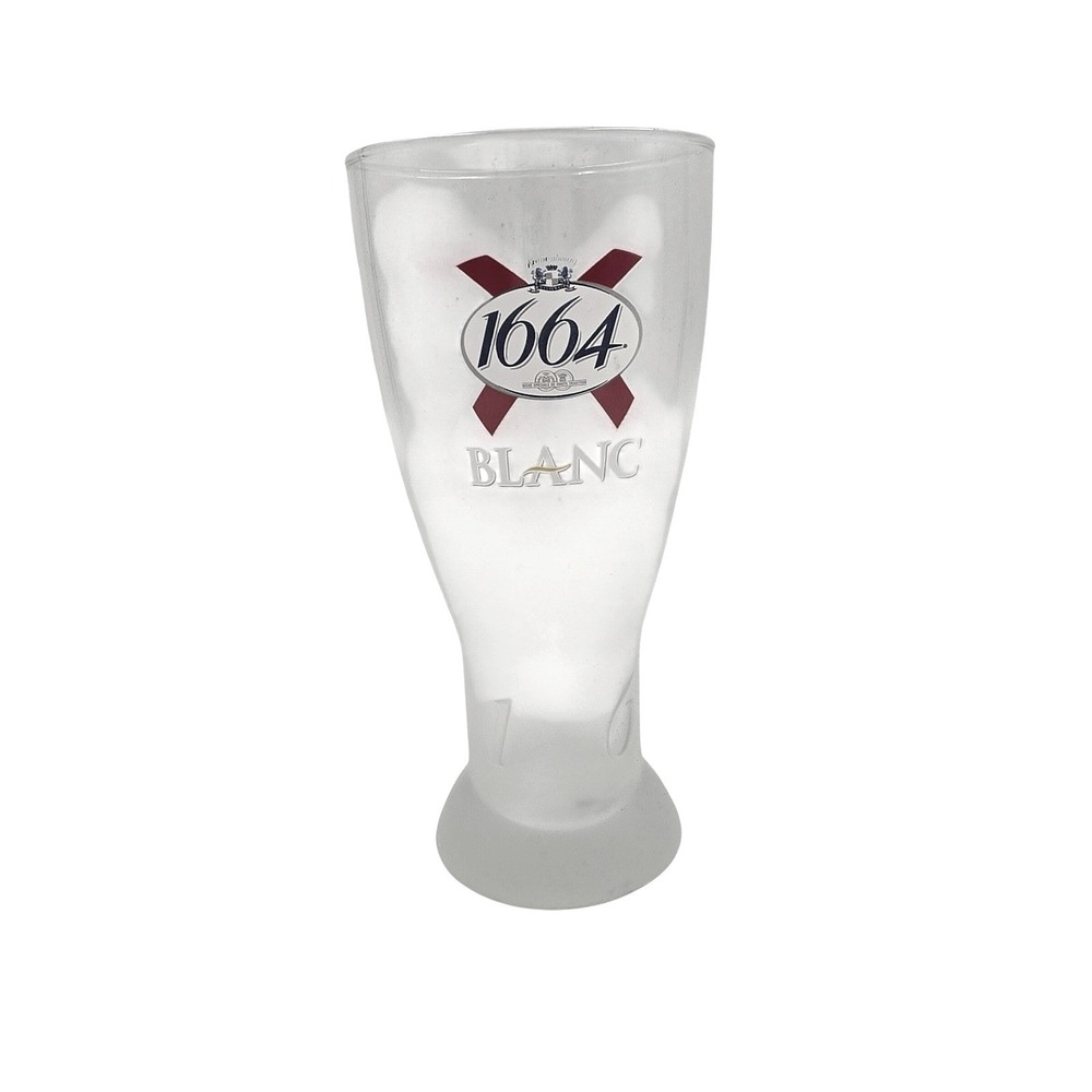 Kronenbourg 1664 Blanc Frosted Beer Glass 0.5L Pilsner Wheat Beer Barware O5‎